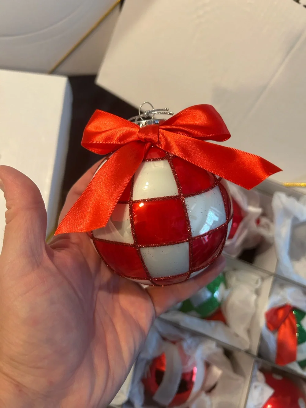 Grandin Road Large Classic Christmas Ornaments NEW